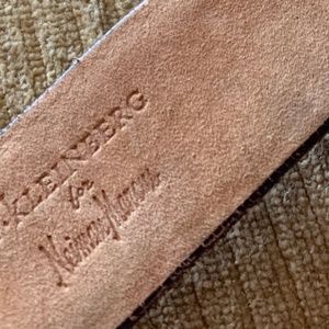 Men's dark brown leather belt, Size 40